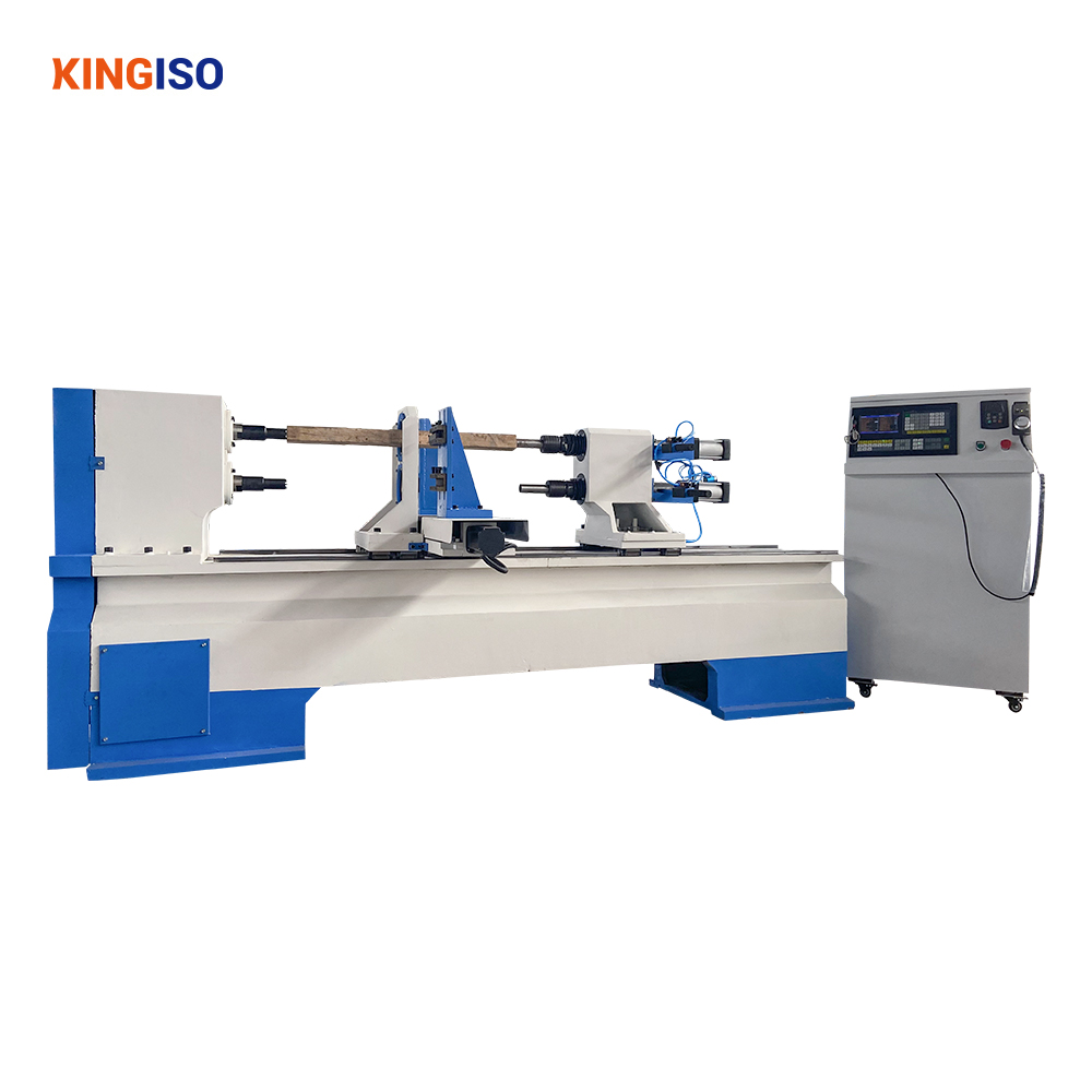 KI-1000D Double rotary axis cnc wood lathe machine